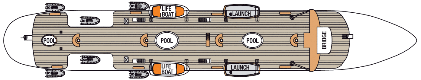 Deckplan Sonnendeck – Royal Clipper