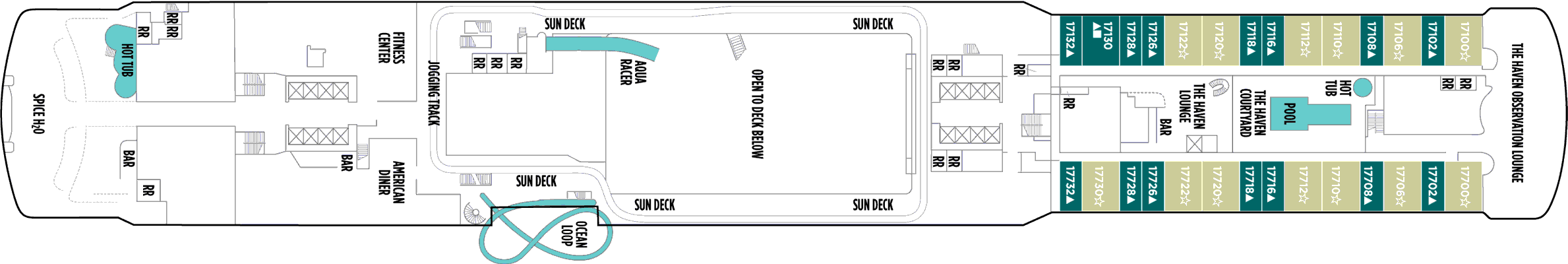 Deckplan Deck 17 – Norwegian Joy
