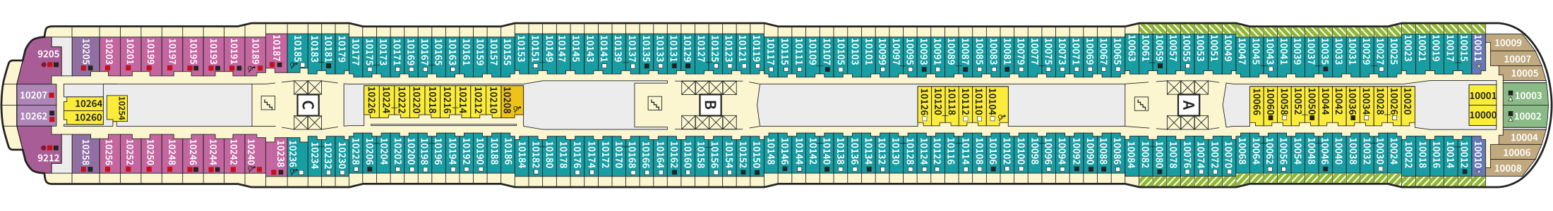 Deckplan Deck 10 – Mein Schiff Flow