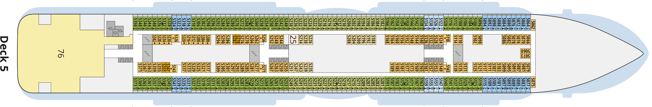Deckplan Deck 05 – AIDAcosma