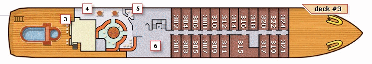 Deckplan Deck #3 – SeaDream I