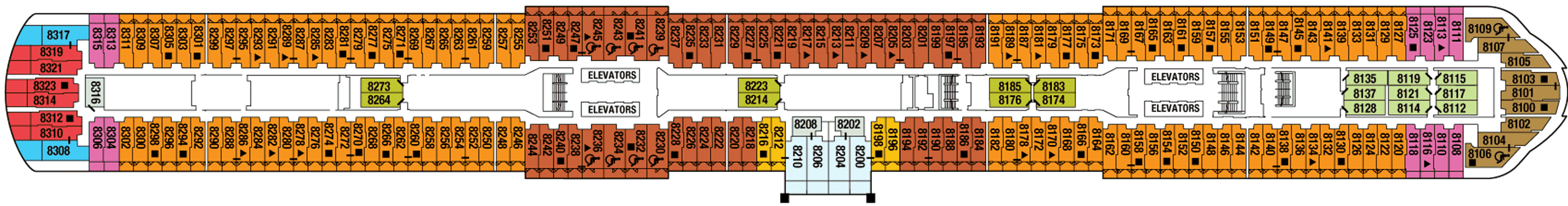 Deckplan Deck 08 – Celebrity Edge