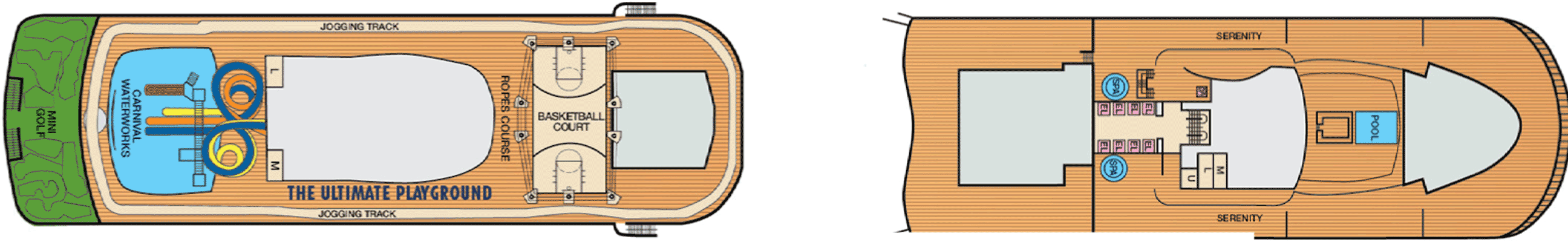 Deckplan Deck 18 – Mardi Gras