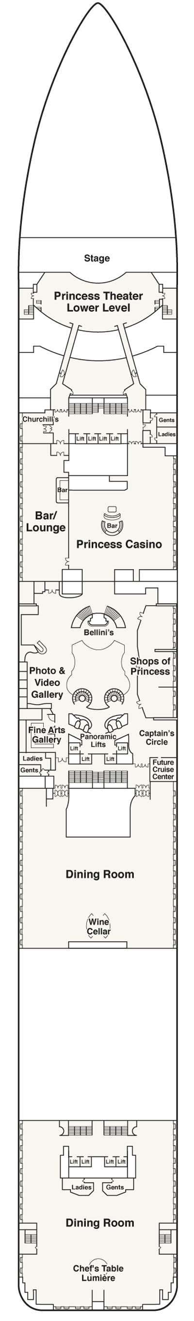 Deckplan Deck 6 Fiesta – Sky Princess