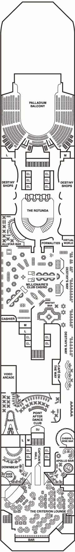 Deckplan Promenade Deck – Carnival Sunshine