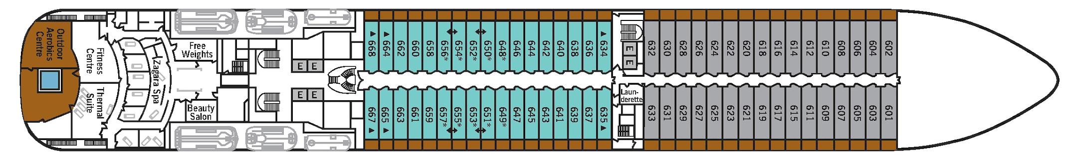 Deckplan Deck 6 – Silver Spirit