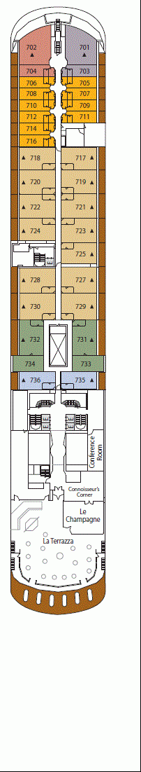 Deckplan Deck 7 – Silver Whisper