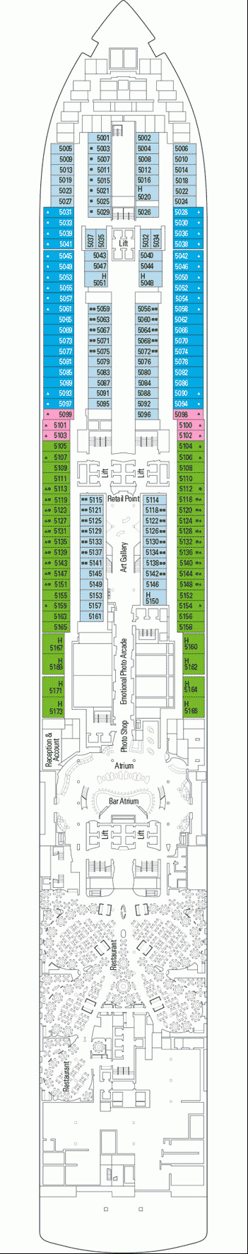 Deckplan Deck 5 – MSC Seaview