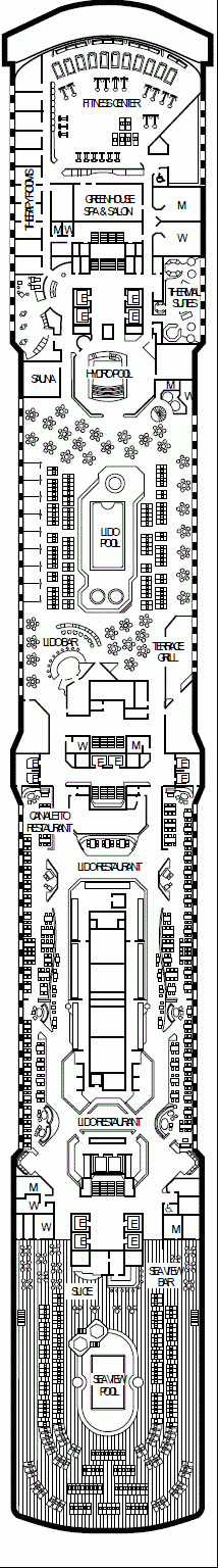 Deckplan Deck 9 - Lido Deck – Eurodam