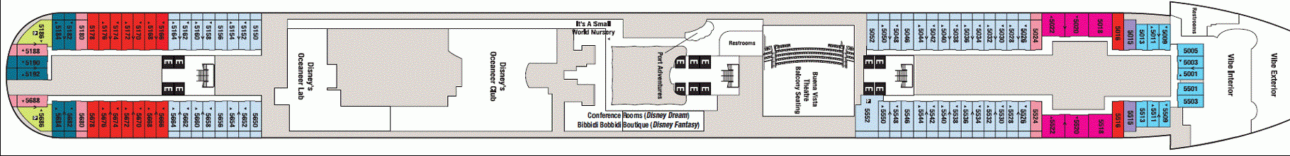 Deckplan Deck 5 – Disney Dream