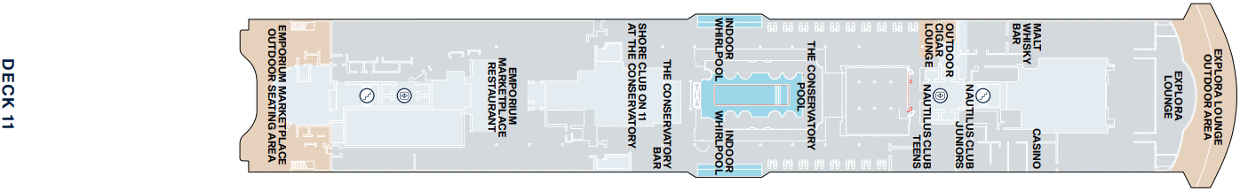 Deckplan Deck 11 – Explora IV