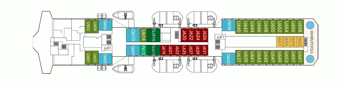 Deckplan Deck 6 – Nordnorge