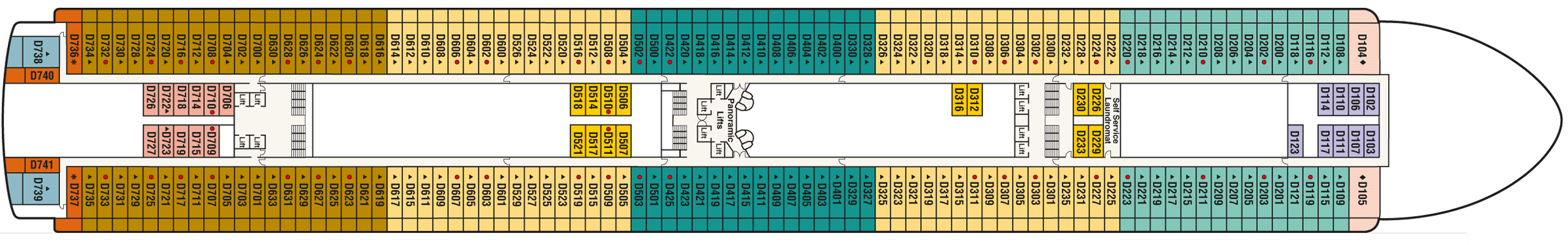 Deckplan Deck 9 - Dolphin – Diamond Princess
