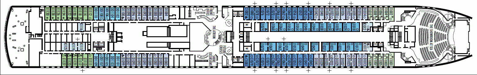 Deckplan Deck 1 - Main Deck – Nieuw Amsterdam