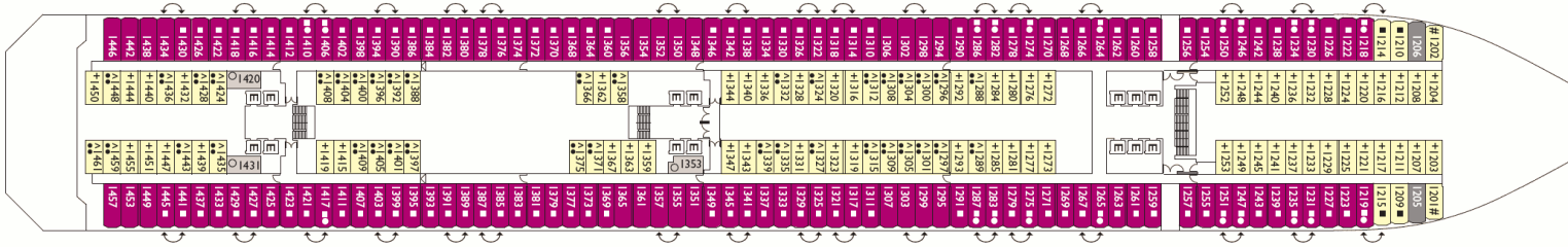 Deckplan Andromeda Deck – Costa Serena