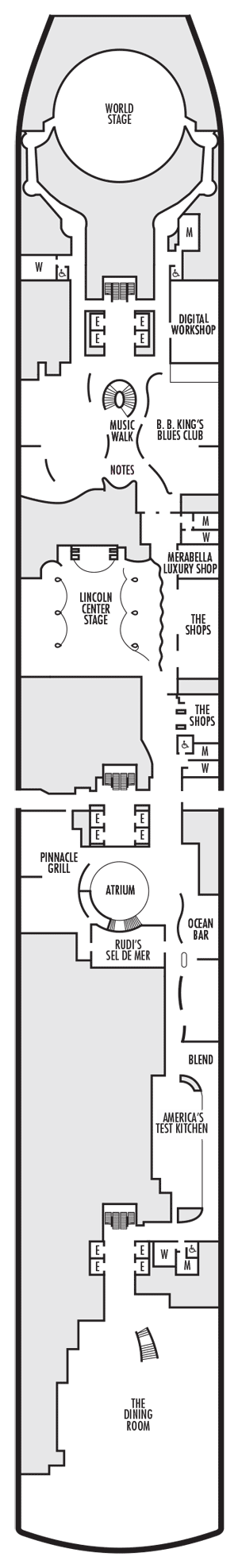 Deckplan Deck 2 Plaza Deck – Nieuw Statendam