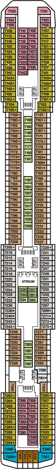 Deckplan Verandah Deck – Carnival Pride