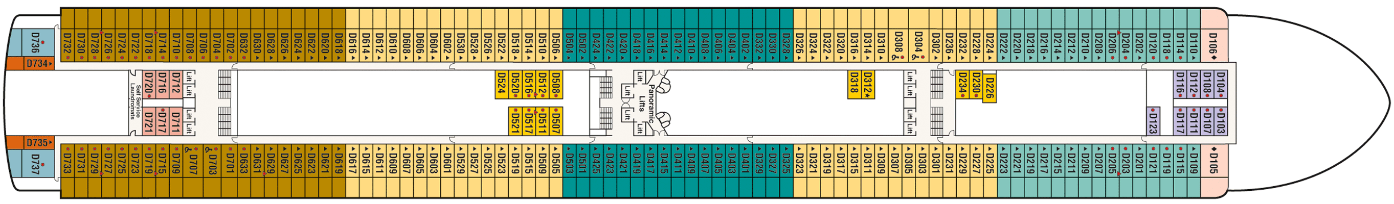 Deckplan Deck 9 Dolphin – Ruby Princess