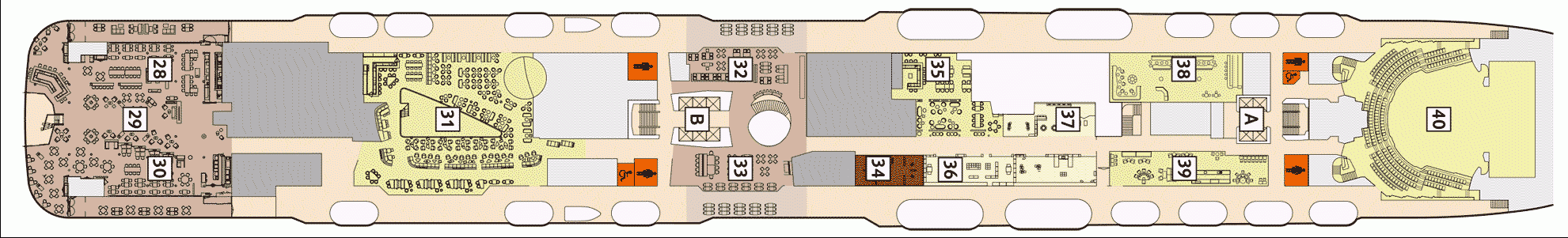 Deckplan Deck 5 - Pier – Mein Schiff 1