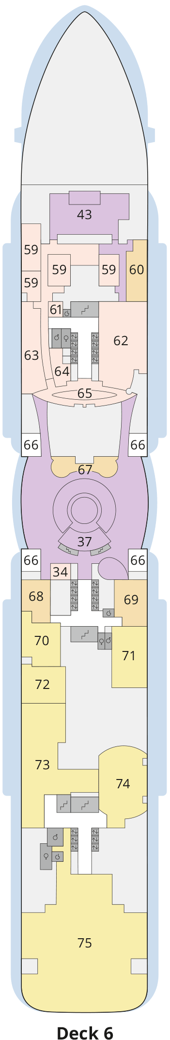 Deckplan Deck 06 – AIDAcosma