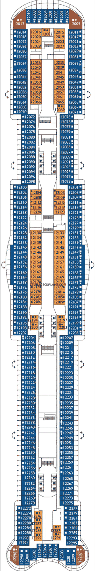 Deckplan Deck 12 – Costa Smeralda