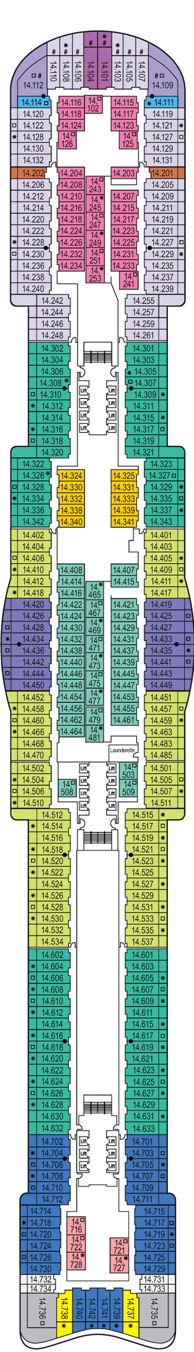 Deckplan Deck 14 – Iona