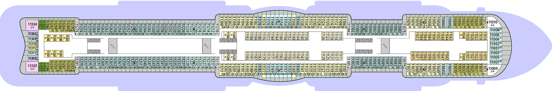 Deckplan Deck 11 – AIDAnova