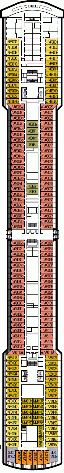 Deckplan Deck 8 - Navigation Deck – Seven Seas Explorer