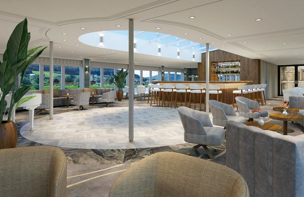 Die Tintoretto Lounge mit Bar lädt zum Verweilen ein