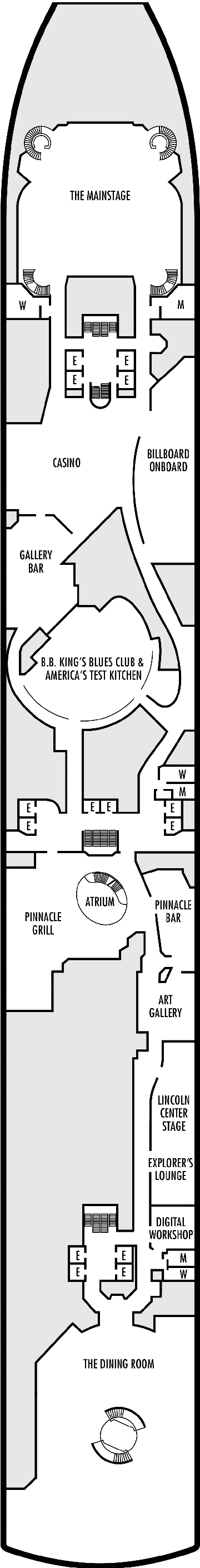 Deckplan Deck 2 - Lower Promenade Deck – Zuiderdam