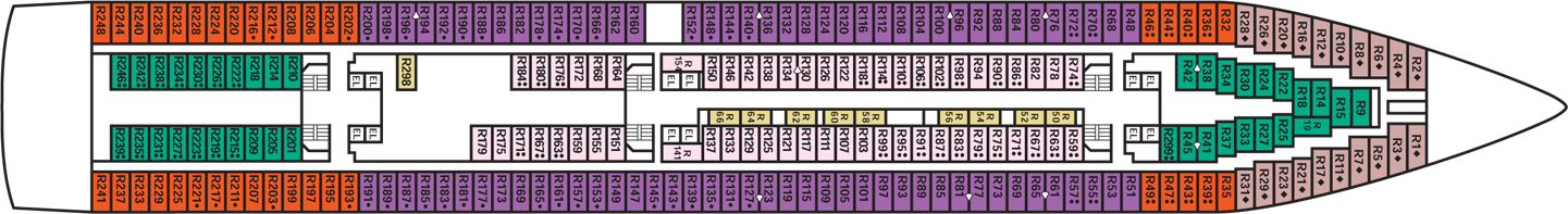 Deckplan Riviera Deck – Carnival Sensation