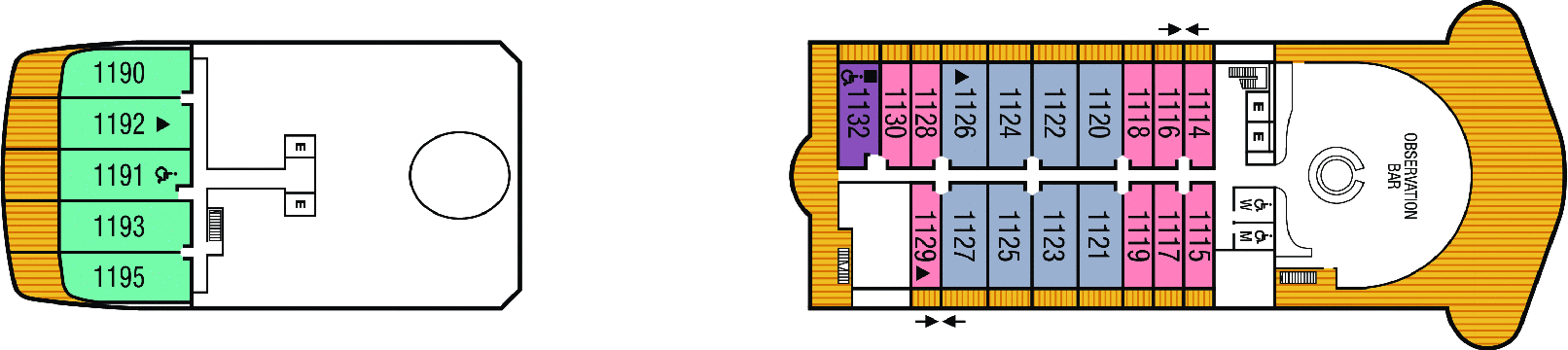 Deckplan Deck 11 – Seabourn Ovation