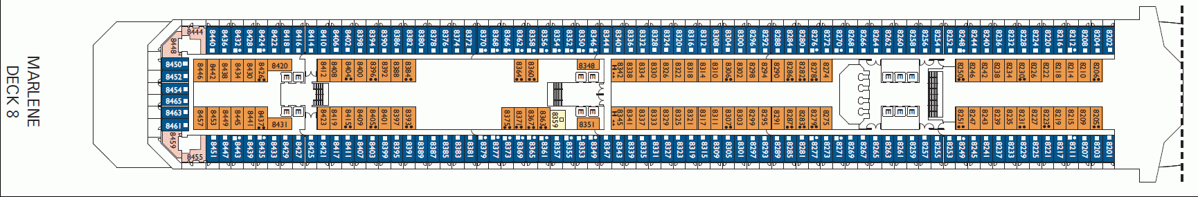 Deckplan Marlene Deck – Costa Fascinosa
