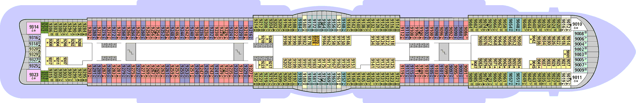 Deckplan Deck 9 – AIDAnova
