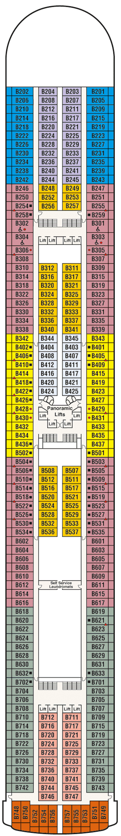 Deckplan Deck 11 Baja – Emerald Princess