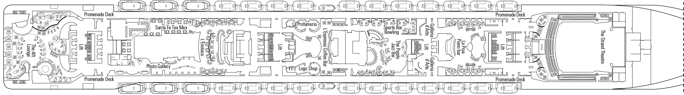 Deckplan Tiziano Deck – MSC Splendida