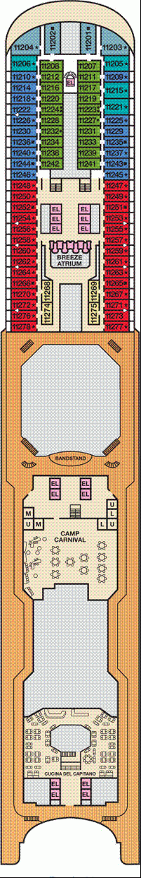 Deckplan Panorama – Carnival Breeze