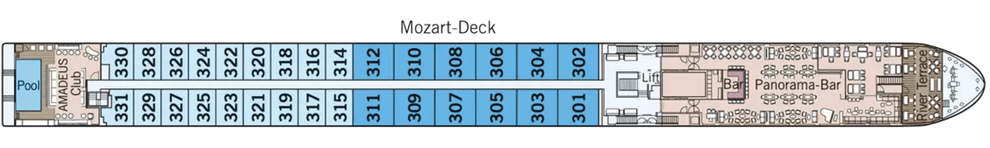 Deckplan Haydn-Deck – Amadeus Queen