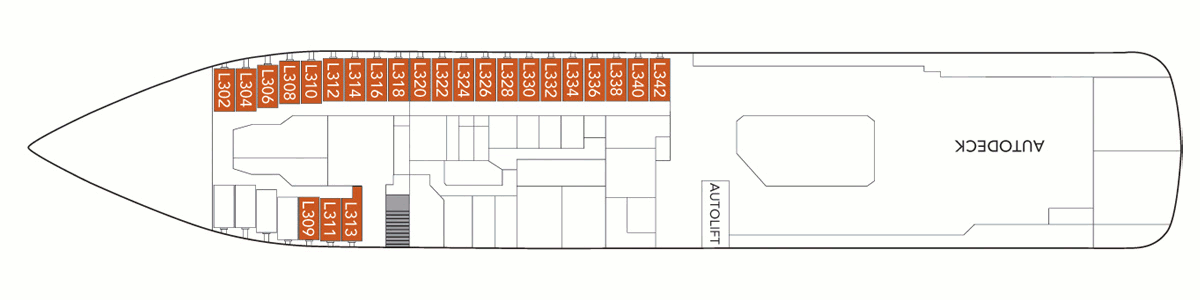 Deckplan Deck 3 – Trollfjord