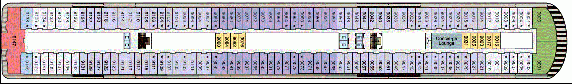 Deckplan Deck 9 – Riviera