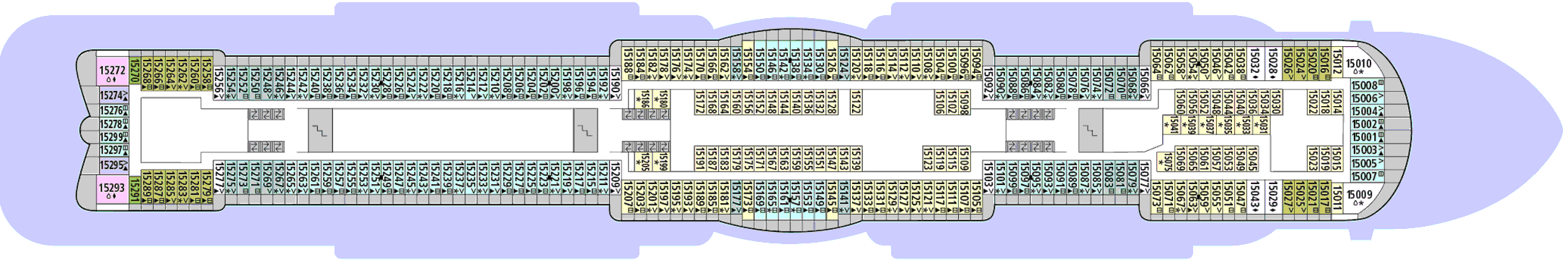 Deckplan Deck 15 – AIDAnova