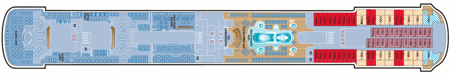 Deckplan Deck 11 – Pride of America