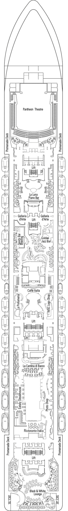 Deckplan Deck 7 Apollo – MSC Divina