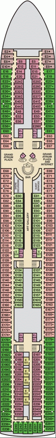 Deckplan Empress Deck – Carnival Paradise