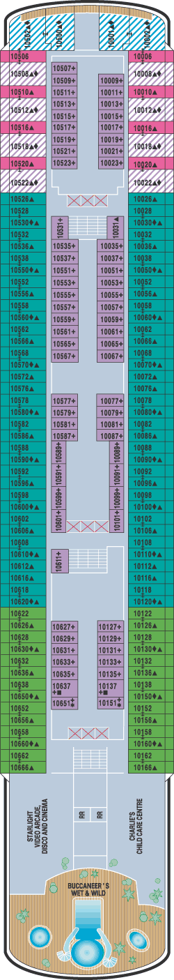 Deckplan Deck 10 – Norwegian Spirit