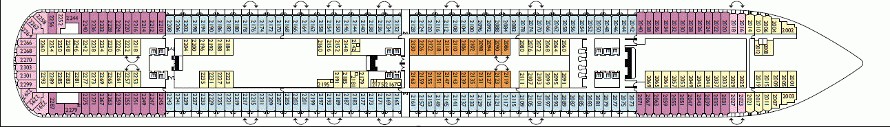 Deckplan Deck 2 Sara – Costa Diadema