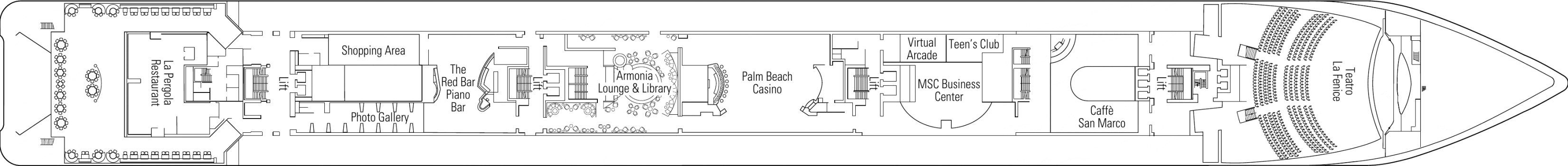 Deckplan Diamante – MSC Armonia
