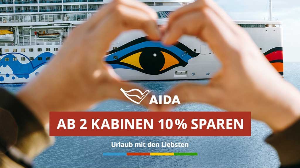 AIDA - 10% auf die 2. Kabine - Nordeuropa