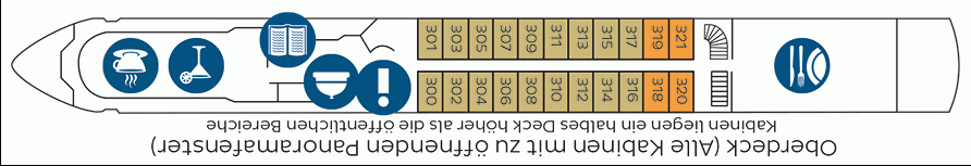 Deckplan Oberdeck – Seine Comtesse