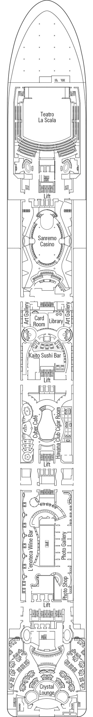 Deckplan Deck 7 - Maestoso – MSC Musica